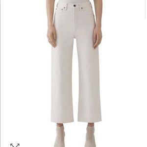 AGOLDE Ren High-Rise Cropped Wide-Leg Jeans